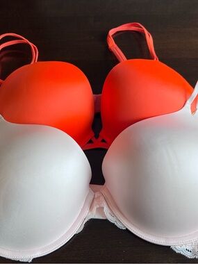 Victoria's Secret Very Sexy Bra Set — Orange and Light Pink 36DD
